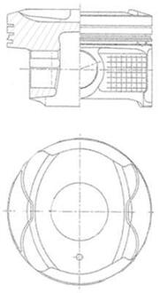 Поршень в комплекте на 1 цилиндр, STD KOLBENSCHMIDT 41250600