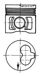 Поршень audi/vw 79.5 1.9d/2.4d 1x/1y/3d/aas/aab (ks) KOLBENSCHMIDT 91386600