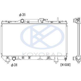 Радіатор системи охолодження KOYORAD PL010343T (фото 1)