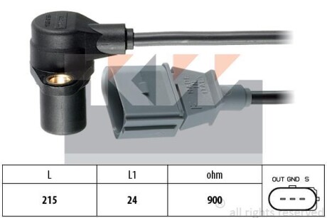 Датчик коленвала, VAG 1.6/1.8/2.0 95- Kw 453 241