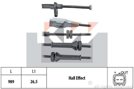 Датчик ABS (аналог EPS 1.960.096/Facet 21.0096) Kw 460 096