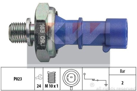 Датчик тиску масла (аналог EPS 1.800.163/Facet 7.0163) Kw 500 163