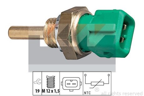 Датчик температури охолодж. рідини/масла/топлива (аналог EPS 1.830.147 /Facet 7.3147) Kw 530 147