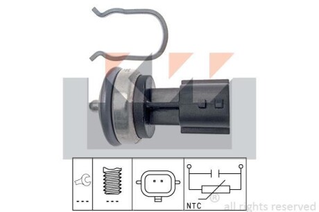 Датчик температури охолодж. рідини/масла/топлива (аналог EPS 1.830.337/Facet 7.3337) Kw 530 337
