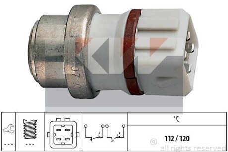 Датчик вкл. вентилятора, (корчн. 4-полюса) 1.9D/2.0 112C Kw 540 107