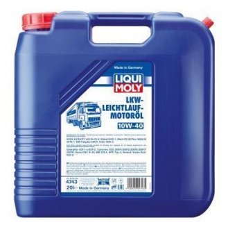 ОЛИВА МОТОРНА LKW-LEICHTLAUF MOTOROIL 10W-40 20Л LIQUI MOLY 4743 (фото 1)