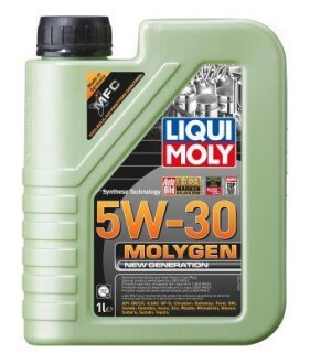 LM 1л Molygen New Generation 5W-30 НС-синтетичне моторне масло (для азійських і американських авто) API SN, ILSAC GF-5 LIQUI MOLY 9047