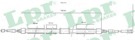 Трос ручного гальма LPR C0039B (фото 1)