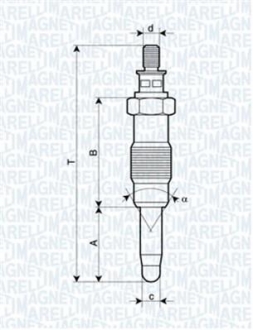 Свічка розжарювання MAGNETI MARELLI 062583003304