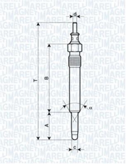 Свічка розжарювання MAGNETI MARELLI 062900004304