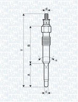 Свеча накаливания MAGNETI MARELLI 062900007304