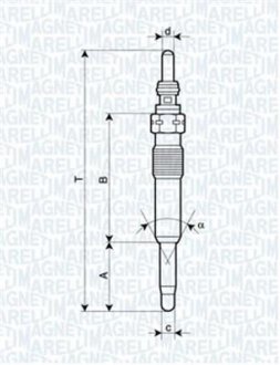 Свіча розжарювання MAGNETI MARELLI 062900071304