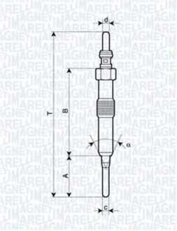 Свічка розжарювання MAGNETI MARELLI 062900089304