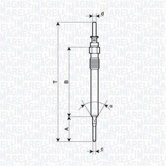 Свеча накаливания (керамическая) BMW 3 E90 316d/318d 07- MAGNETI MARELLI 062900130304 (фото 1)