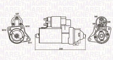 ROZRUSZNIK FORD COUGAR, FOCUS, MONDEO I, MONDEO II, TOURNEO CONNECT, TRANSIT CONNECT 1.6/1.8/2.0 02. MAGNETI MARELLI 063721107010