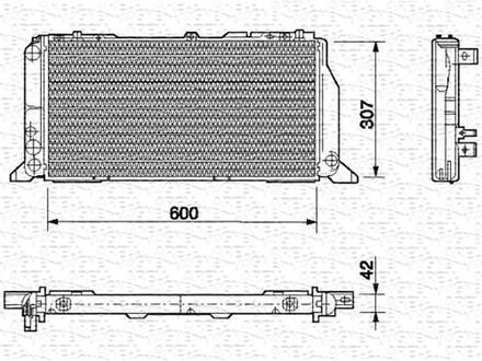 Радиатор AUDI 80 D/TD [] MAGNETI MARELLI 350213406000 (фото 1)