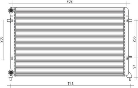 VW Радиатор охлаждения Audi A3,Caddy III,IV,Golf,Passat,Touran,Skoda Octavia MAGNETI MARELLI 350213853000