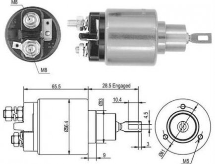 Втягувальне реле стартера VW OPEL SEAT SKODA [] MAGNETI MARELLI 940113050435 (фото 1)