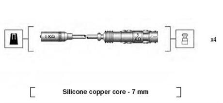 MSK760 К-т проводов зажигания MAGNETI MARELLI 941175190760