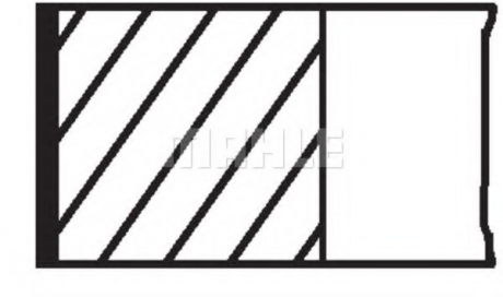 Кольца поршневые mb 87,50 om615 2,0d/2,2d (mahle) MAHLE / KNECHT 001 92 N2