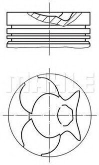 Поршень, 90.9mm STD OM616/617 2.4/3.0D MAHLE / KNECHT 0024900