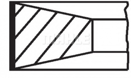 Комплект кілець поршня двигуна на один циліндр MAHLE / KNECHT 002 80 V0