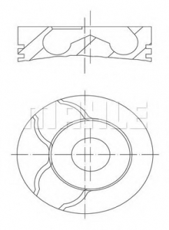 Поршень двигателя fiat 82,60 1,9td 03- (mahle) MAHLE / KNECHT 010 15 02