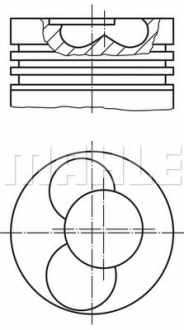 Поршень MAHLE / KNECHT 0308600