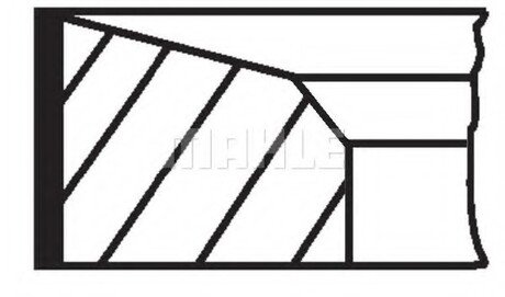 Комплект кілець поршня двигуна на один циліндр MAHLE / KNECHT 676 13 N0