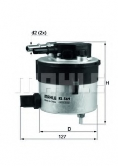 Фильтр топл. (knecht-mahle) MAHLE / KNECHT KL569