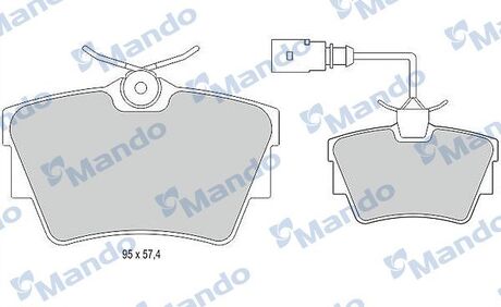 Тормозные колодки дисковые передние MANDO MBF015023