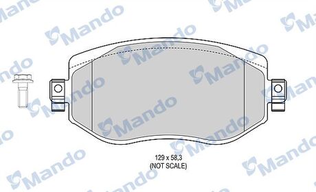 Тормозные колодки дисковые передние MANDO MBF015304