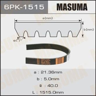 РЕМНИ ремень генератора MASUMA 6PK-1515