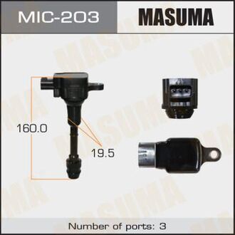 КАТУШКИ ЗАЖИГАНИЯ QR20DE, QR25DE, VQ23DE, VQ35DE, YD22ETI, F9Q, QG16DE, QG18DE, YD22DDT MASUMA MIC-203