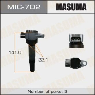 КАТУШКИ ЗАЖИГАНИЯ J24B, K12B, K14B, M16A, J20A, J20B, M15A MASUMA MIC-702