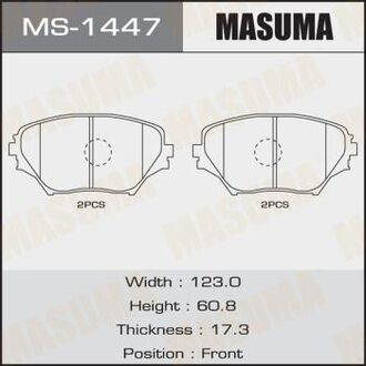 КОЛОДКИ RAV 4 II SP1233 C12100 MASUMA MS-1447