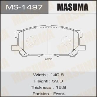 КОЛОДКИ SP1456 C12108 MASUMA MS-1497