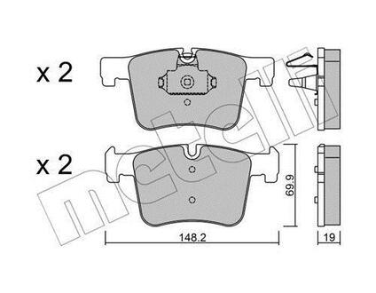 Комплект гальмівних колодок Metelli 22-0961-0