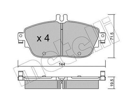 Комплект гальмівних колодок Metelli 22-0965-0