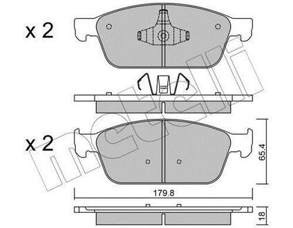 Комплект гальмівних колодок Metelli 22-0989-0