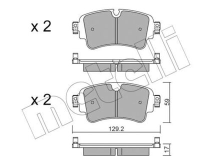 Колодки гальмівніAUDI A4 15- TYL Metelli 2211290