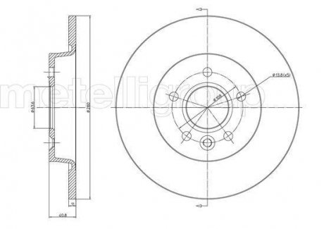 Диск тормозной Metelli 23-0686C