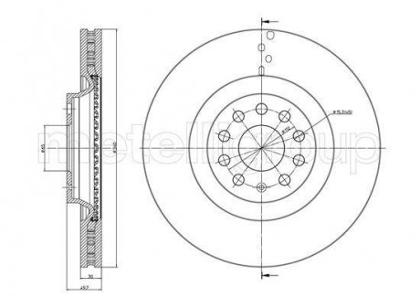 Диск тормозной Metelli 23-1243C