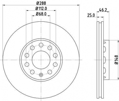 Диск гальмівний MINTEX MDC768C