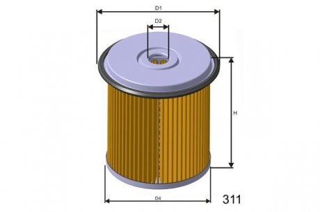 Фiльтр паливний MISFAT F676