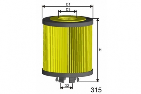 Фiльтр масляний MISFAT L107