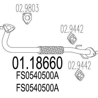 Труба вихлопного газу MTS 0118660 (фото 1)