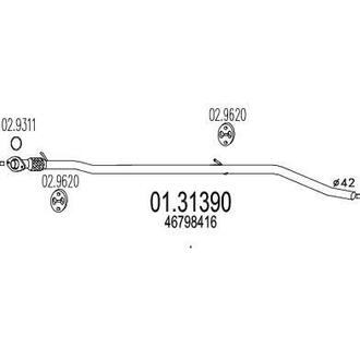 Предглушитель выхлопных газов MTS 0131390