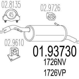 Глушник вихлопних газів (кінцевий) MTS 0193730