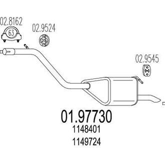 Глушник вихлопних газів (кінцевий) MTS 0197730